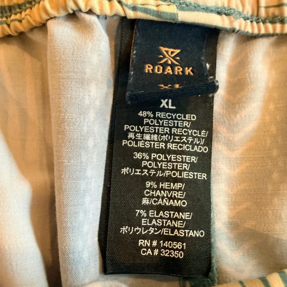 Roark Mens‎ Tremor Hemp Blend Aztec Southwestern Swim Board Shorts Blue/Gray XL